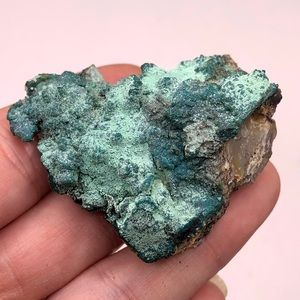 Chrysocolla on Quartz Peru